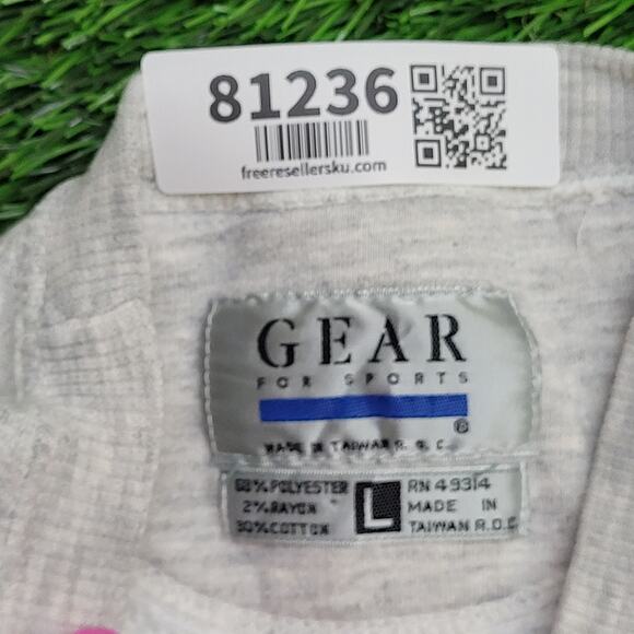 Vintage Boston University Sweatshirt Large 24x24 Baggy Crop - Picture 8 of 15